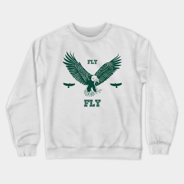 Fly Eagles Fly Crewneck Sweatshirt by oobmmob